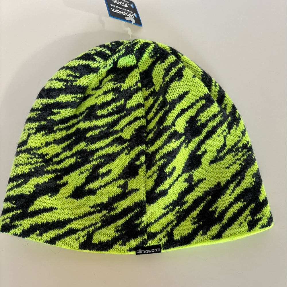 Adidas Neon Yellow and Black  Stinger Beonie - Picture 2 of 3